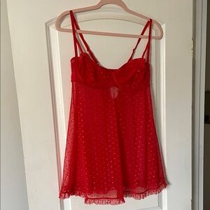 Adore Me Red Lace Babydoll
